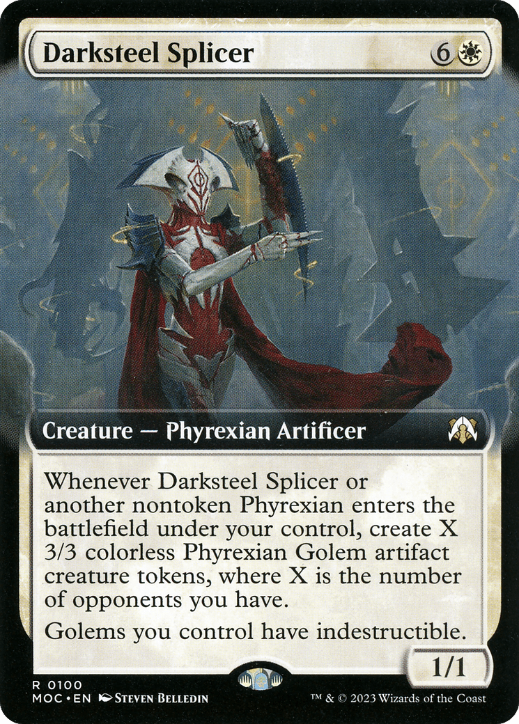Darksteel Splicer (100) [March of the Machine Commander] : (Extended Art) Foil