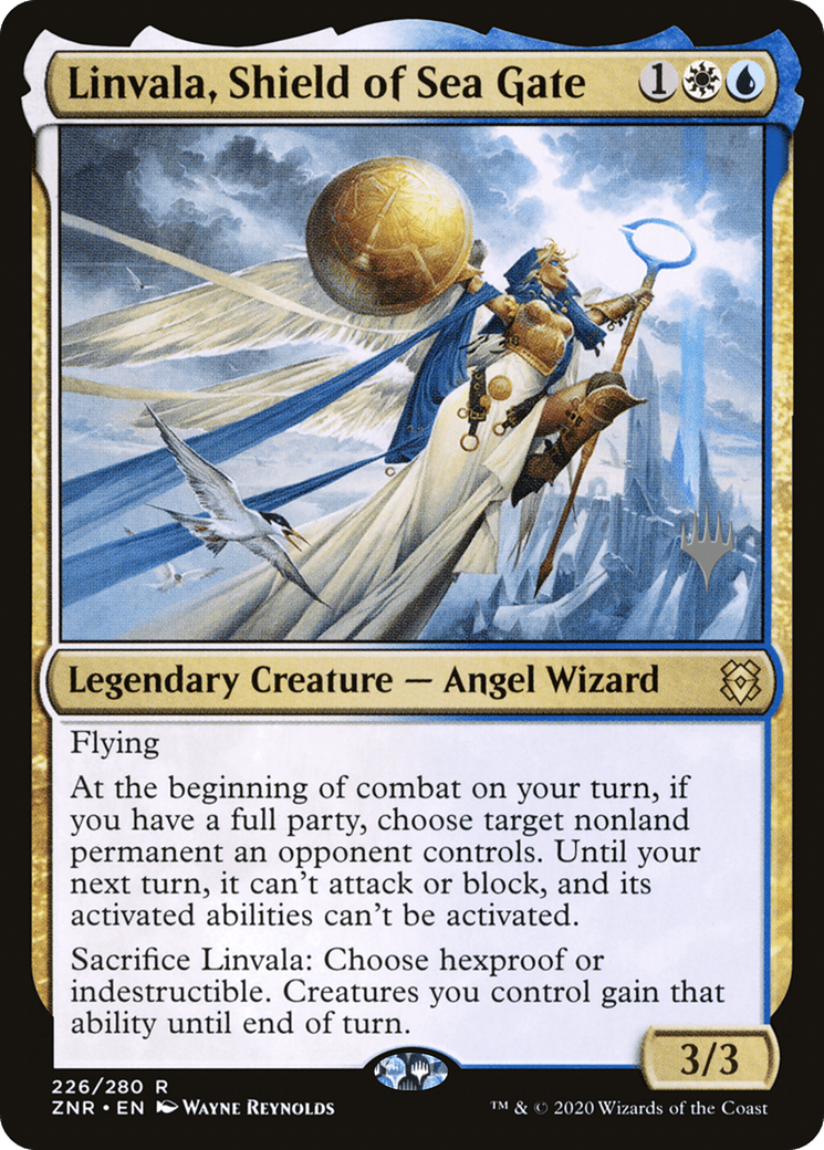 Linvala, Shield of Sea Gate (Promo Pack) [Zendikar Rising Promos] Foil