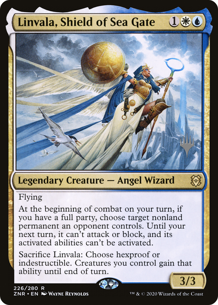 Linvala, Shield of Sea Gate (Promo Pack) [Zendikar Rising Promos] Foil