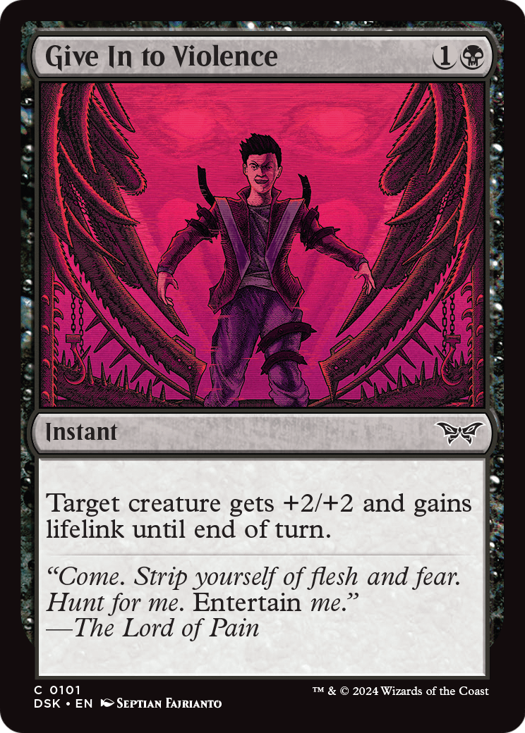 Give In to Violence [Duskmourn: House of Horror] Foil