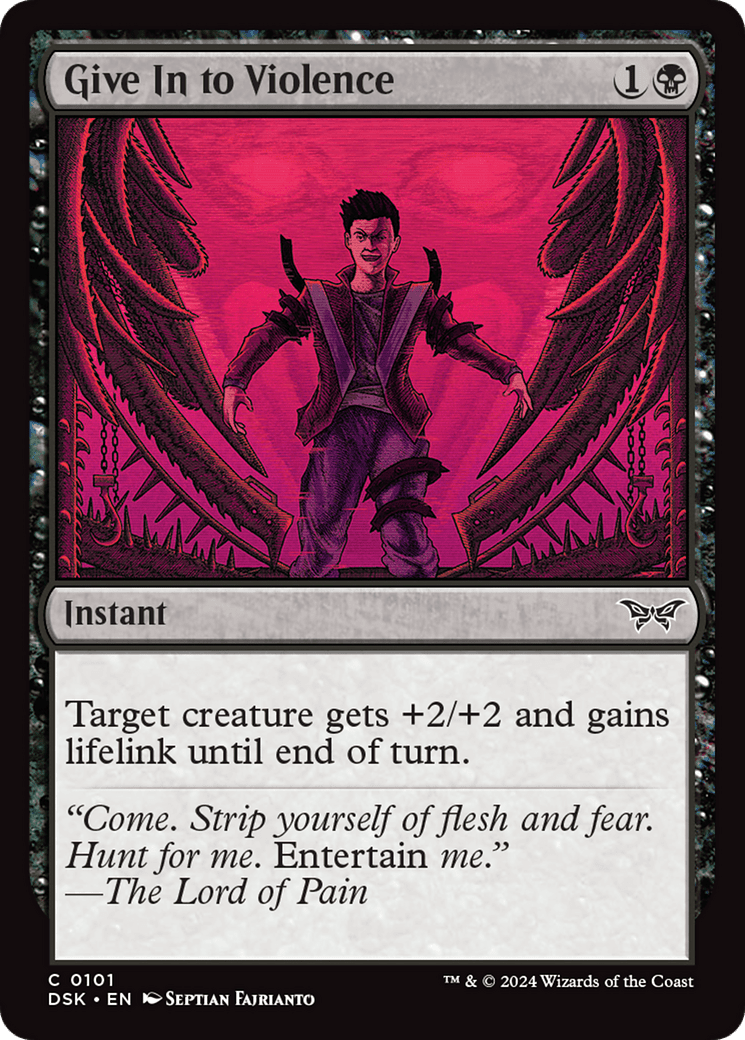 Give In to Violence [Duskmourn: House of Horror] Foil