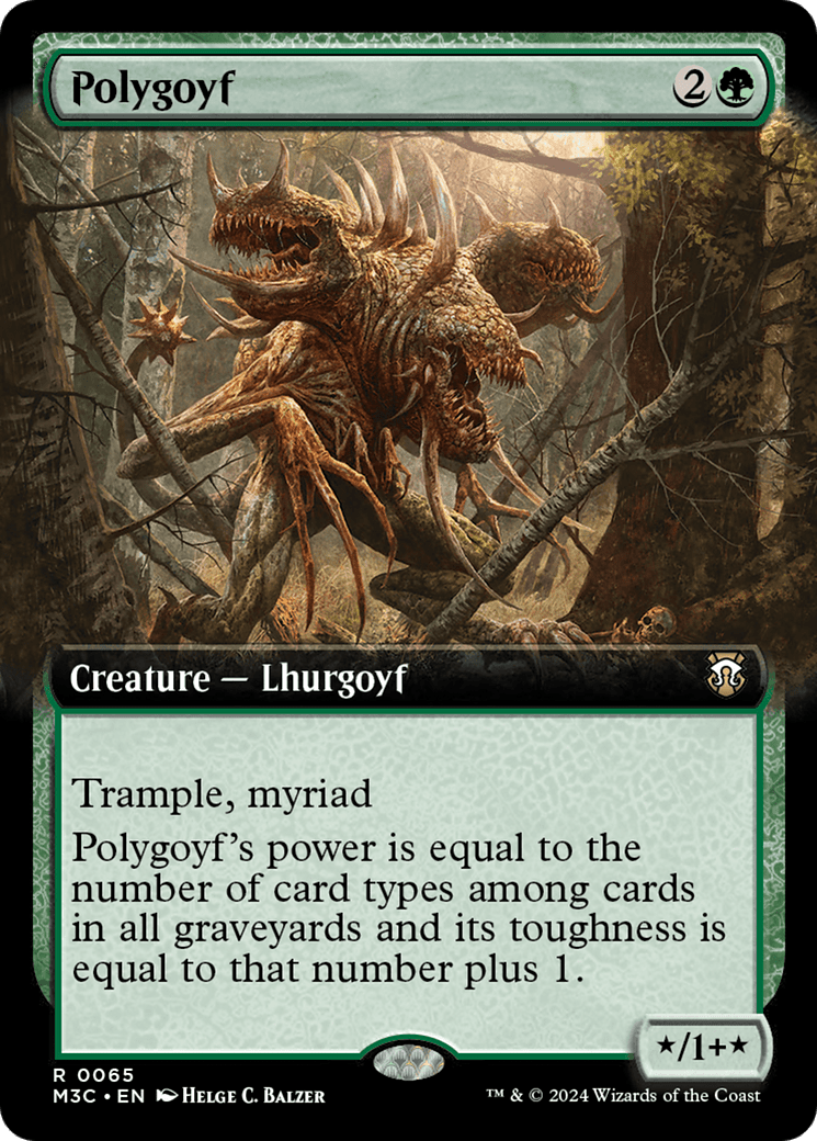 Polygoyf (Extended Art) [Modern Horizons 3 Commander] Foil