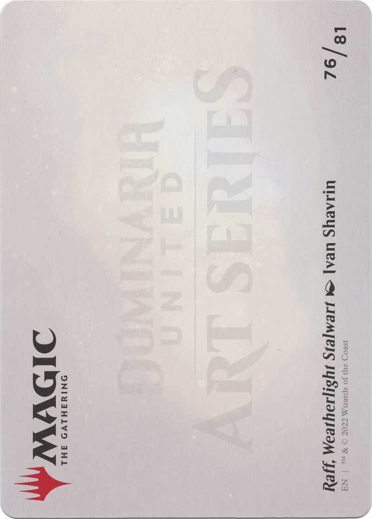Raff, Weatherlight Stalwart // Raff, Weatherlight Stalwart (ADMU-076) - Dominaria United Art Series (Borderless)