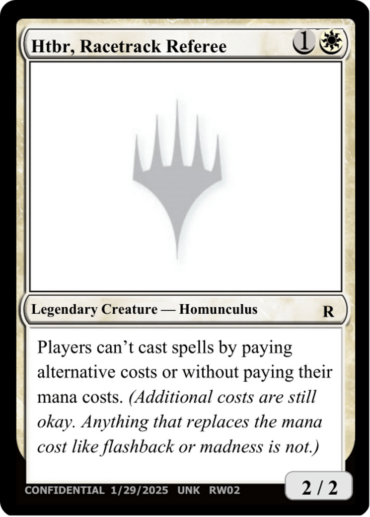 Htbr, Racetrack Referee |  () [Un-Known Event Playtest Cards]