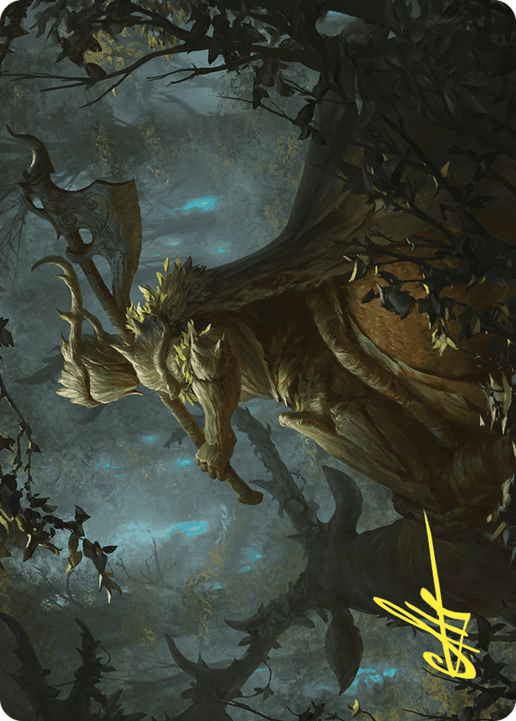 Verdant Outrider // Verdant Outrider (AWOE-028) - Wilds of Eldraine Art Series (Borderless) Foil