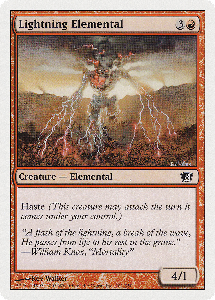 Lightning Elemental [Eighth Edition] Foil
