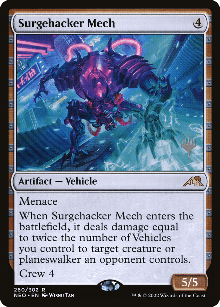 Surgehacker Mech (Promo Pack) [Kamigawa: Neon Dynasty Promos] Foil