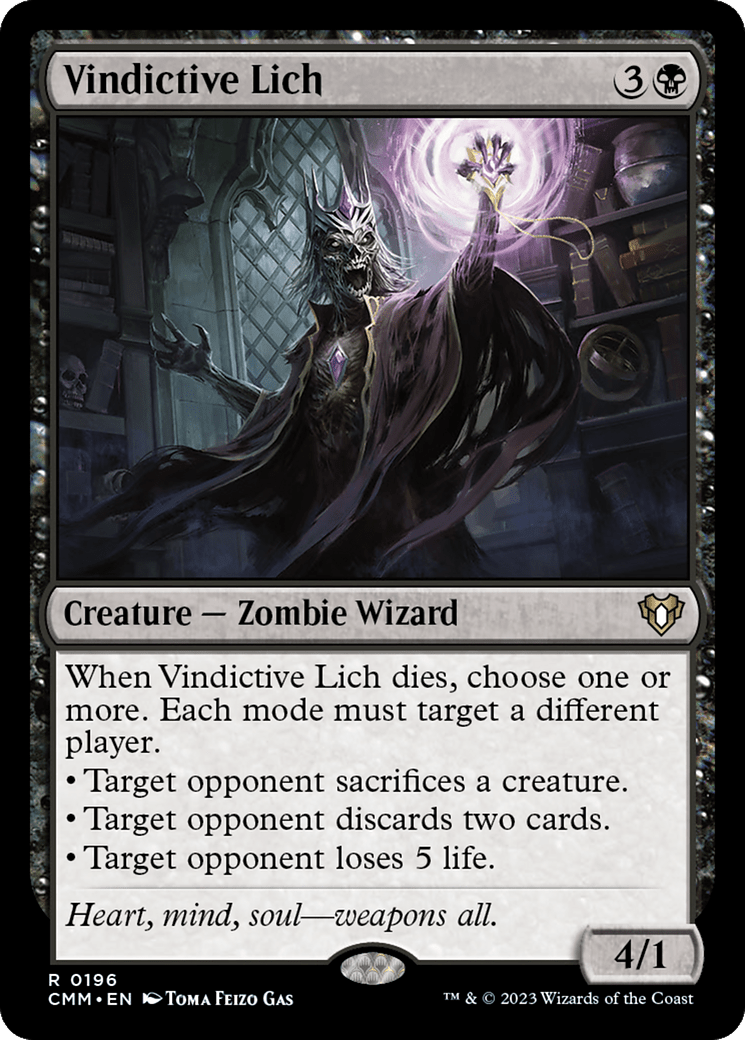 Vindictive Lich [Commander Masters] Foil