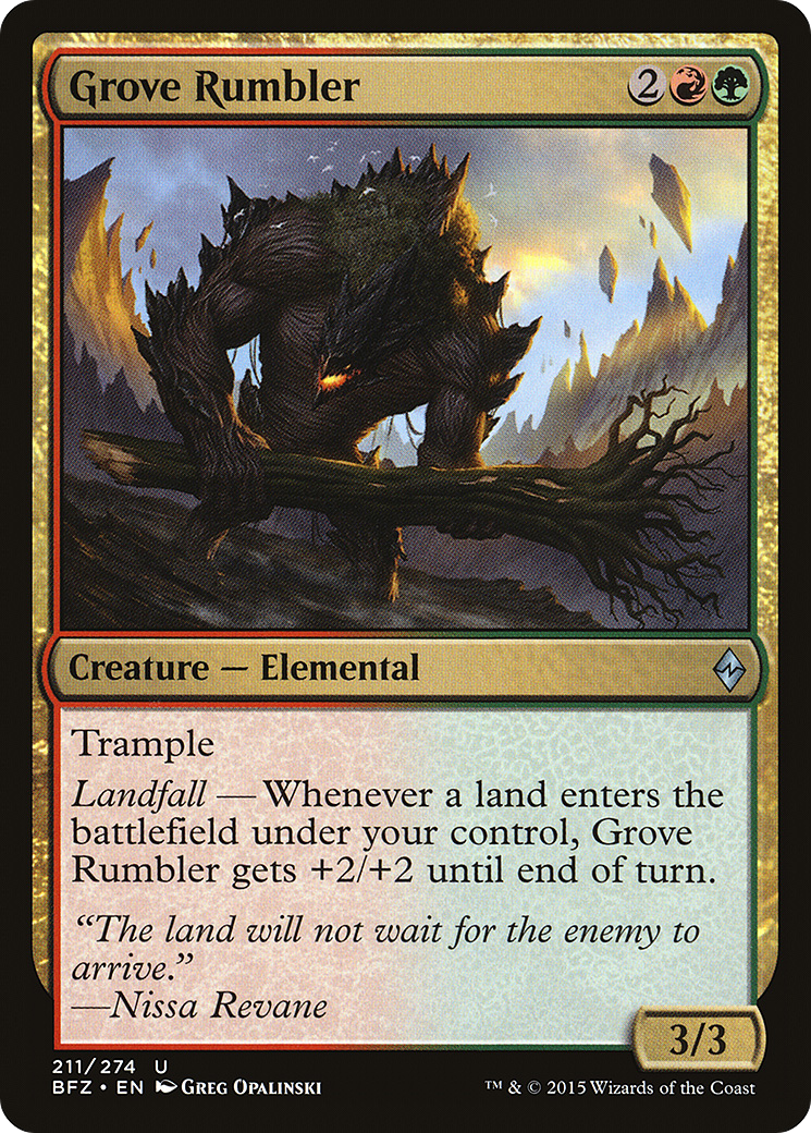 Grove Rumbler [Battle for Zendikar] Foil