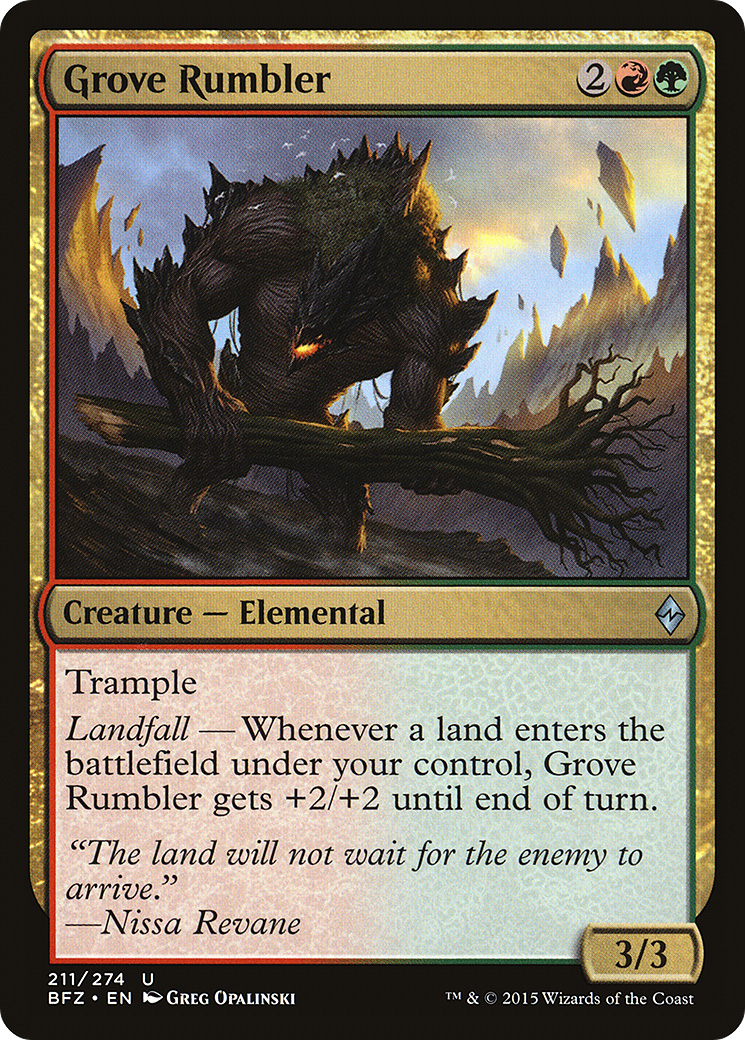 Grove Rumbler [Battle for Zendikar] Foil