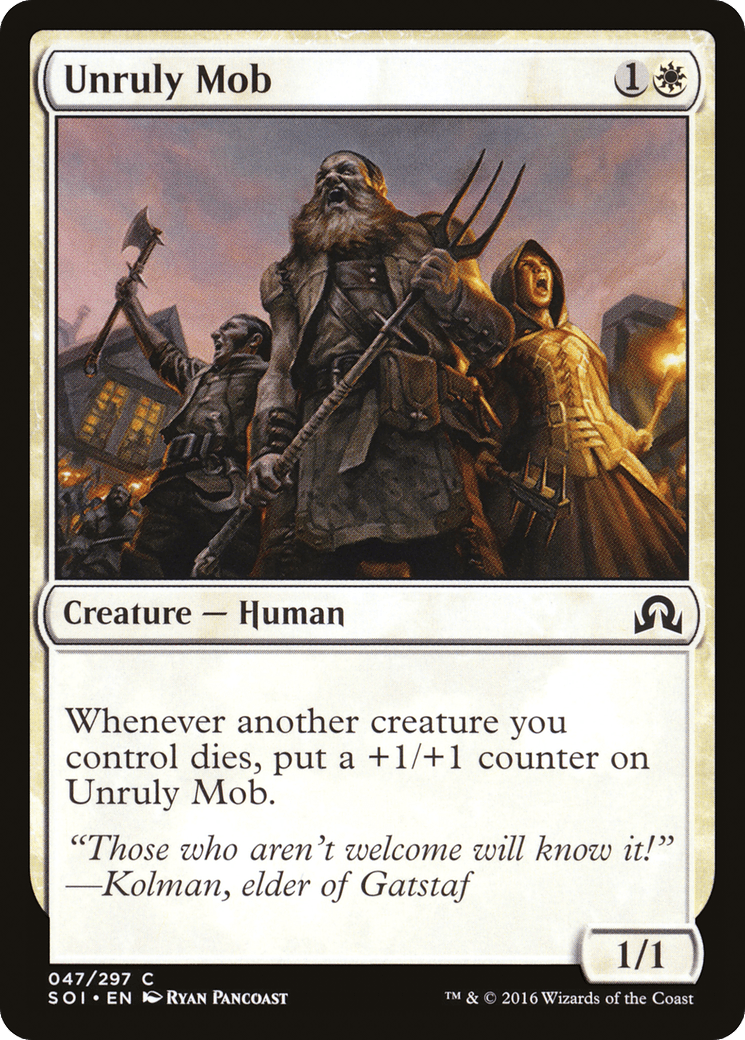 Unruly Mob [Shadows over Innistrad] Foil