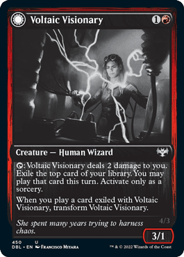Voltaic Visionary // Volt-Charged Berserker [Innistrad: Double Feature] Foil