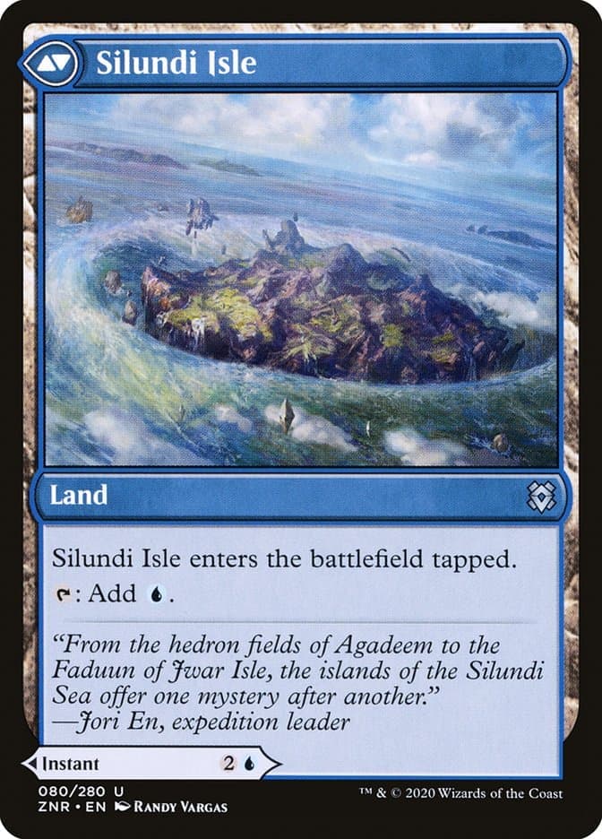 Silundi Vision // Silundi Isle [Zendikar Rising] Foil