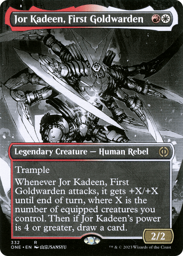 Jor Kadeen, First Goldwarden (Borderless Manga) [Phyrexia: All Will Be One] Foil