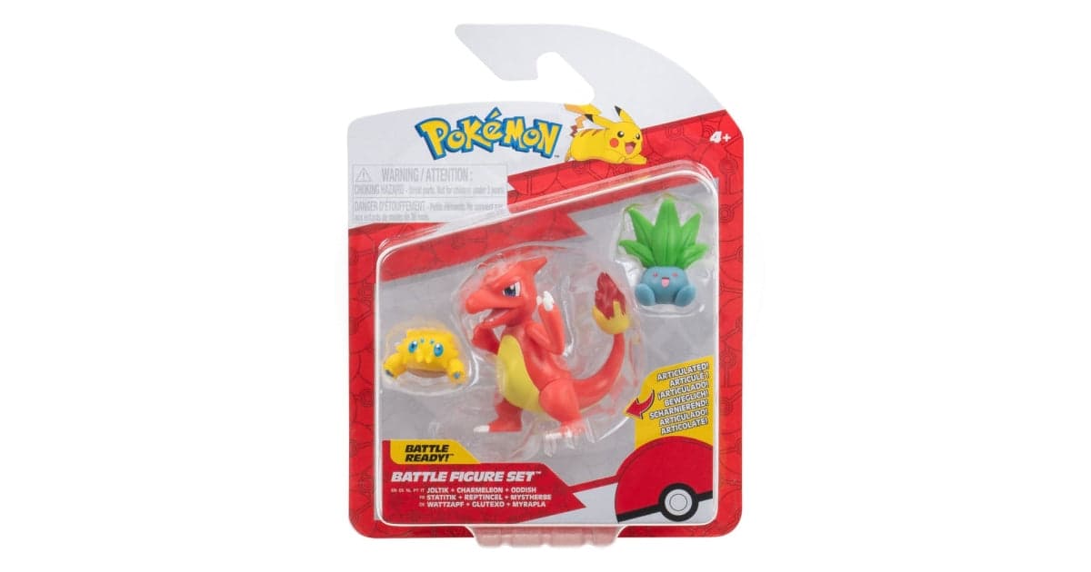 Pokemon Battle Figures | 3 Pack | Joltik, Charmeleon & Oddish