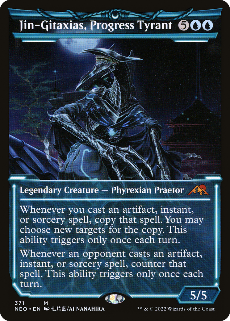 Jin-Gitaxias, Progress Tyrant (Showcase Soft Glow) [Kamigawa: Neon Dynasty] Foil