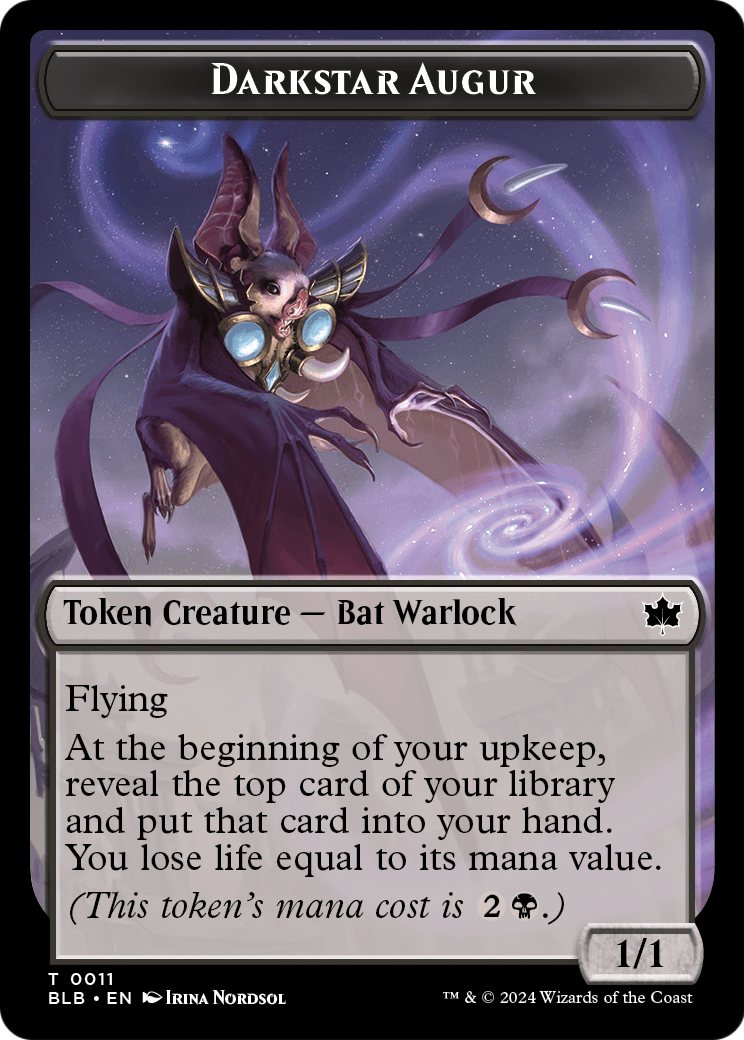Darkstar Augur (TBLB-011) - Bloomburrow Tokens Foil