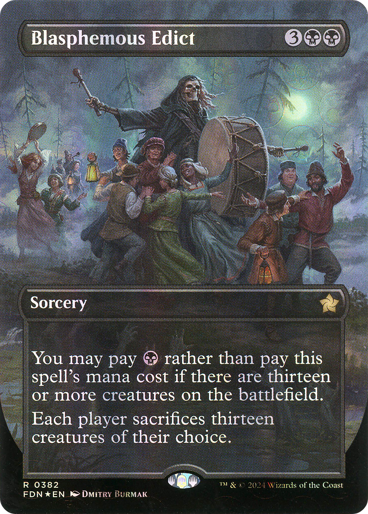 Blasphemous Edict (FDN-382) - Foundations (Borderless) Foil