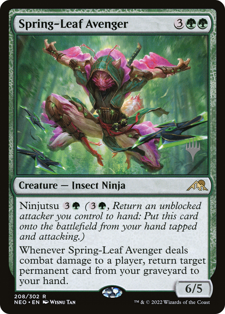 Spring-Leaf Avenger (Promo Pack) [Kamigawa: Neon Dynasty Promos] Foil