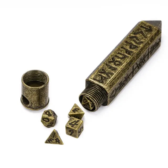 RPG Dice Set | Metal | Super Small Bullet | Bronze