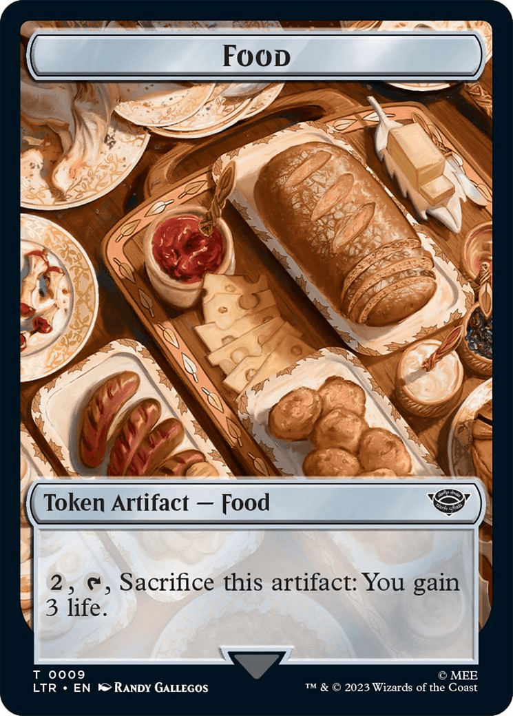 Food (09) // Human Soldier (01) Double-Sided Token [The Lord of the Rings: Tales of Middle-Earth Tokens] Foil