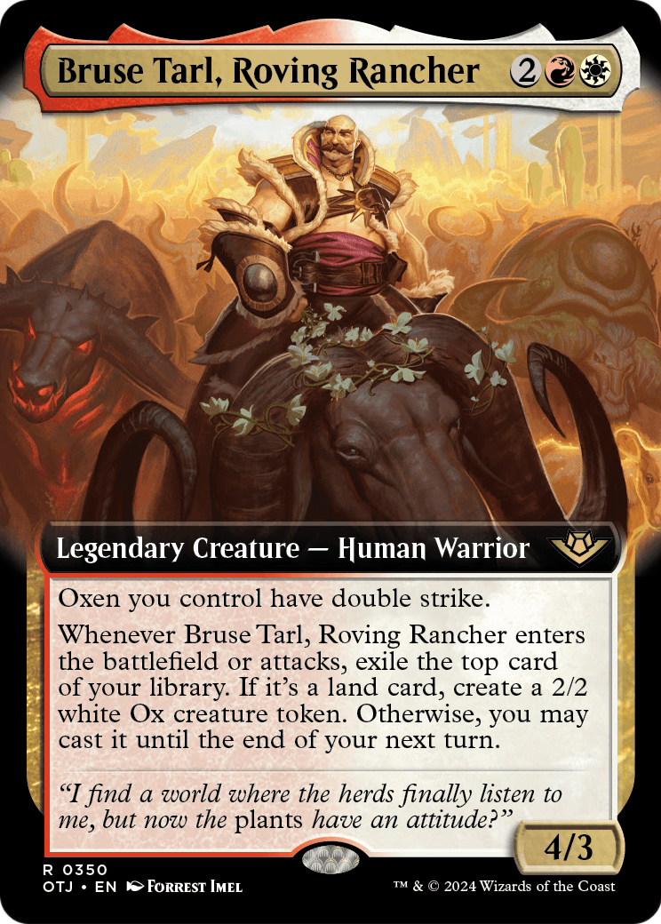 Bruse Tarl, Roving Rancher (Extended Art) [Outlaws of Thunder Junction] Foil