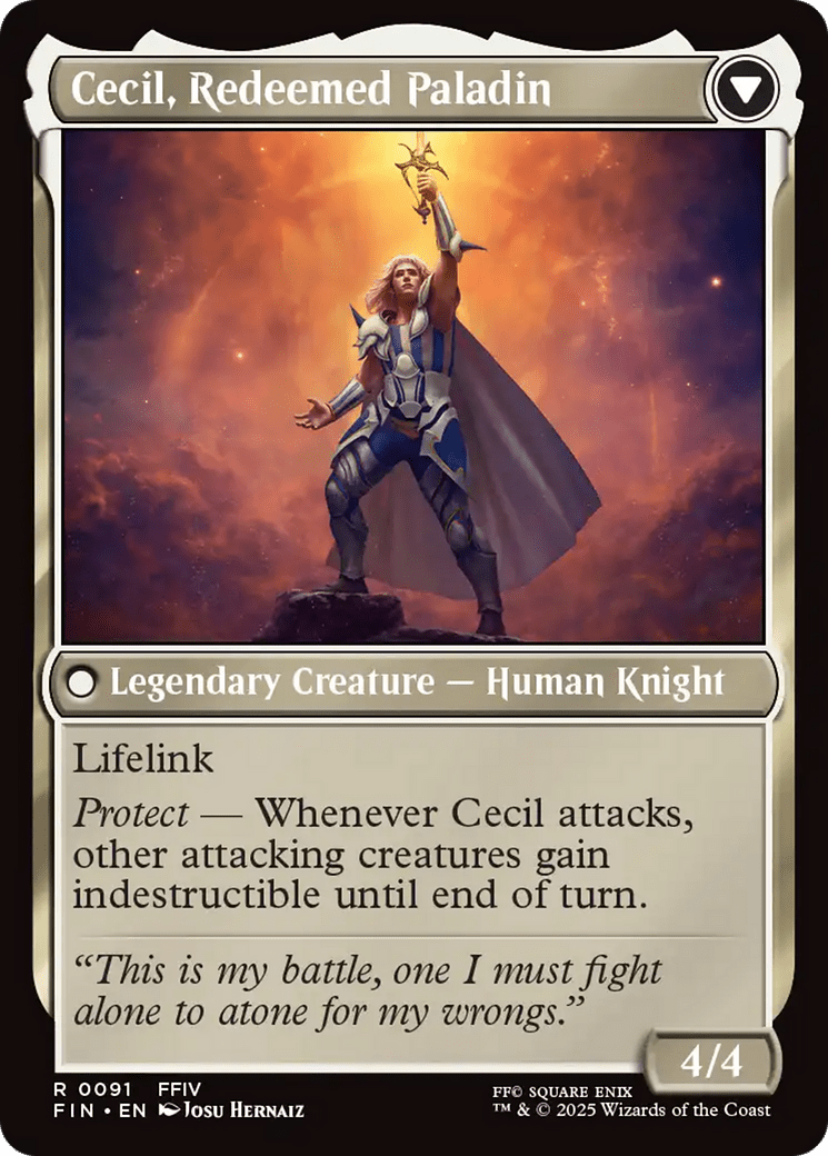 Cecil, Dark Knight // Cecil, Redeemed Paladin (091) [FINAL FANTASY]  Foil