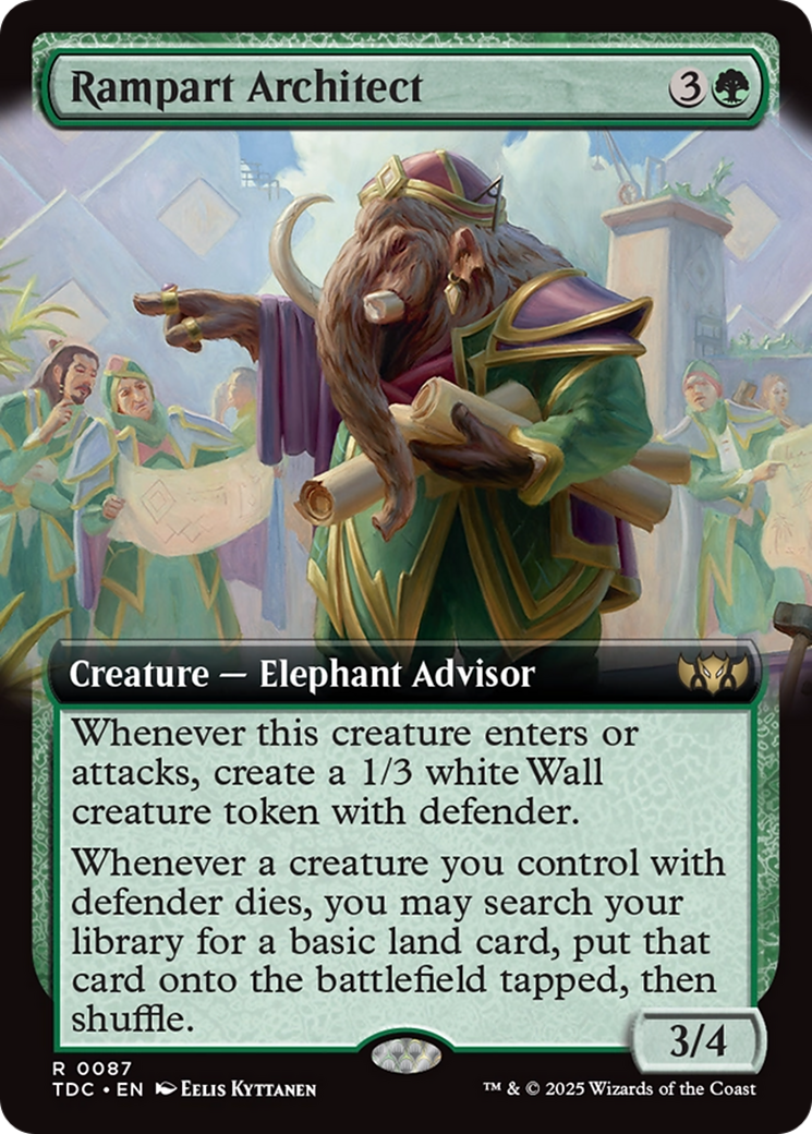 Rampart Architect (Extended Art) (087) [Commander: Tarkir: Dragonstorm]