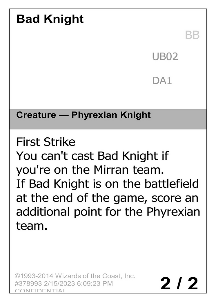 Bad Knight (DA1-UB02A) - Unknown Event