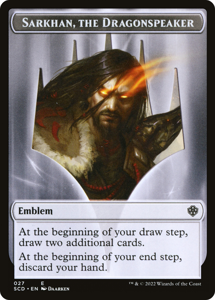 Sarkhan, the Dragonspeaker Emblem (TSCD-027) - Starter Commander Deck Tokens Foil