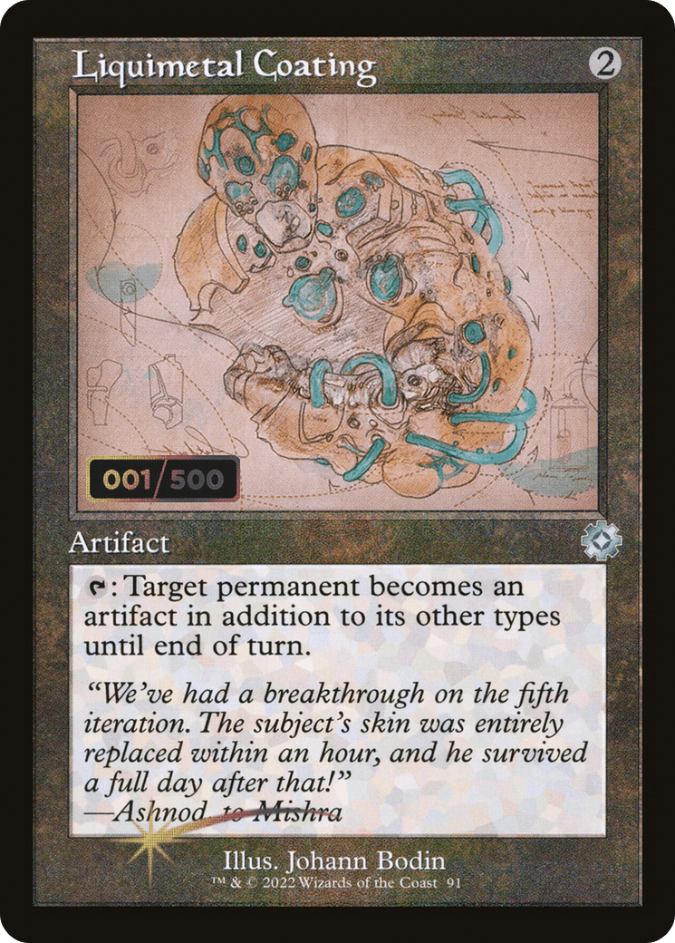 Liquimetal Coating (Retro Schematic) (Serialized) [The Brothers' War Retro Artifacts]