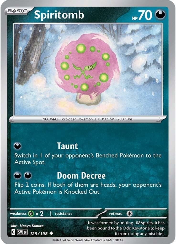 Spiritomb 129- SV01 Scarlet & Violet Base Set Reverse Holofoil