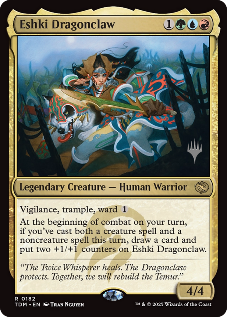 Eshki Dragonclaw (182) [Promo Pack: Tarkir: Dragonstorm]  Foil