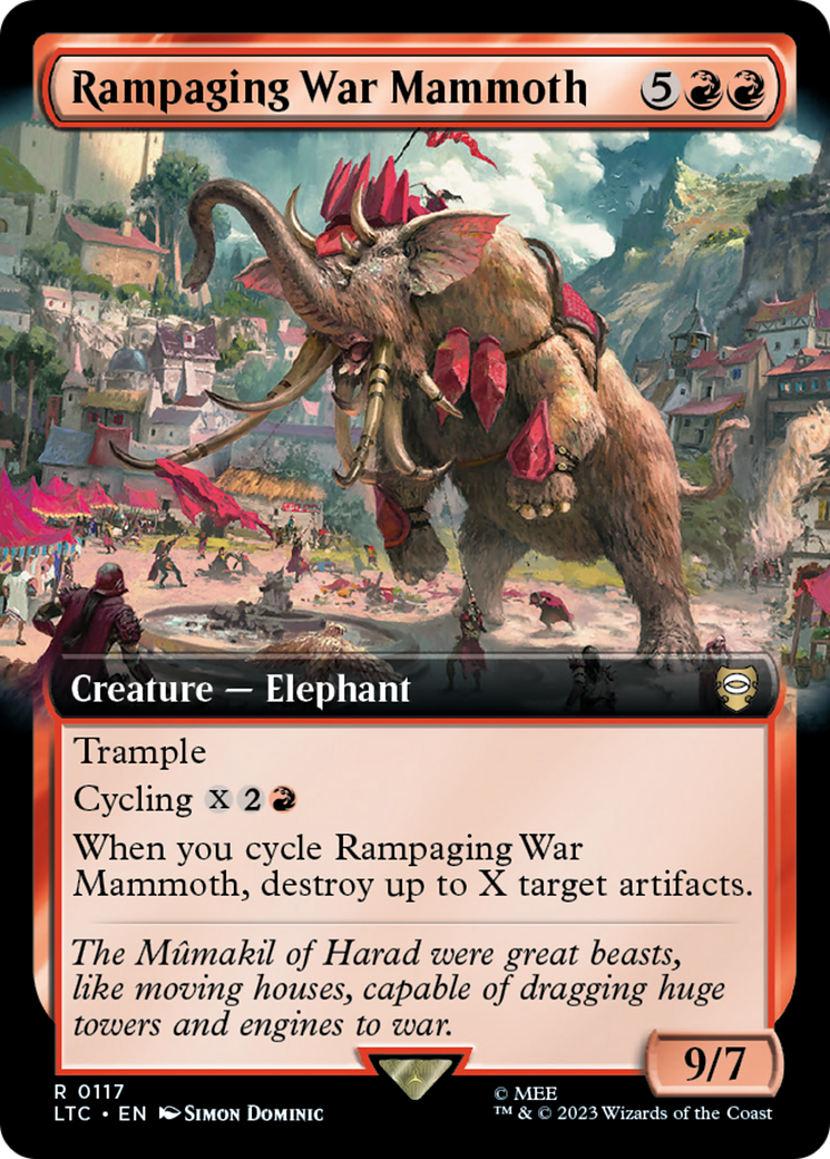 Rampaging War Mammoth (Extended Art) [The Lord of the Rings: Tales of Middle-Earth Commander] Foil