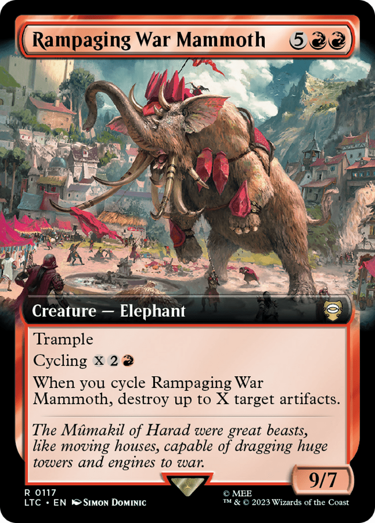 Rampaging War Mammoth (117) [Tales of Middle-earth Commander] : (Extended Art) Foil