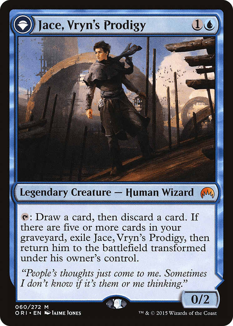 Jace, Vryn's Prodigy // Jace, Telepath Unbound [Magic Origins] Foil