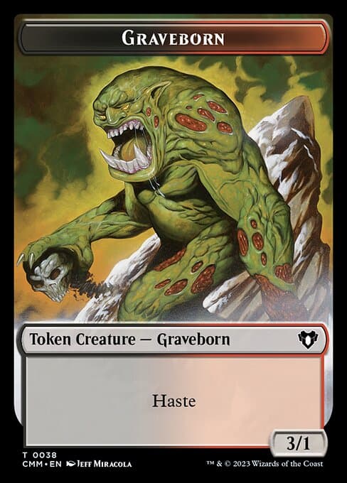 Clue // Graveborn Double-Sided Token [Commander Masters Tokens] Foil