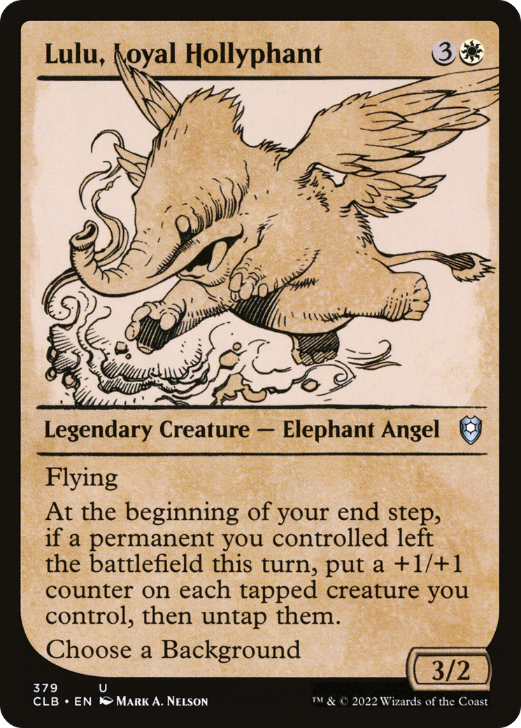Lulu, Loyal Hollyphant (Showcase) [Commander Legends: Battle for Baldur's Gate] Foil
