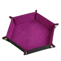 Folding Hexagonal Dice Tray | Magenta (A12)