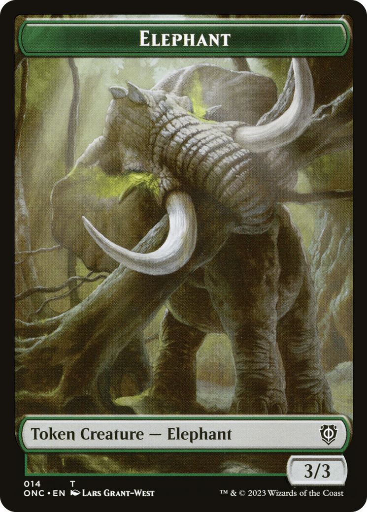 Elephant (TONC-014) - Phyrexia: All Will Be One Commander Tokens