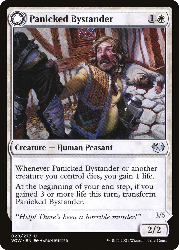 Panicked Bystander // Cackling Culprit [Innistrad: Crimson Vow] Foil