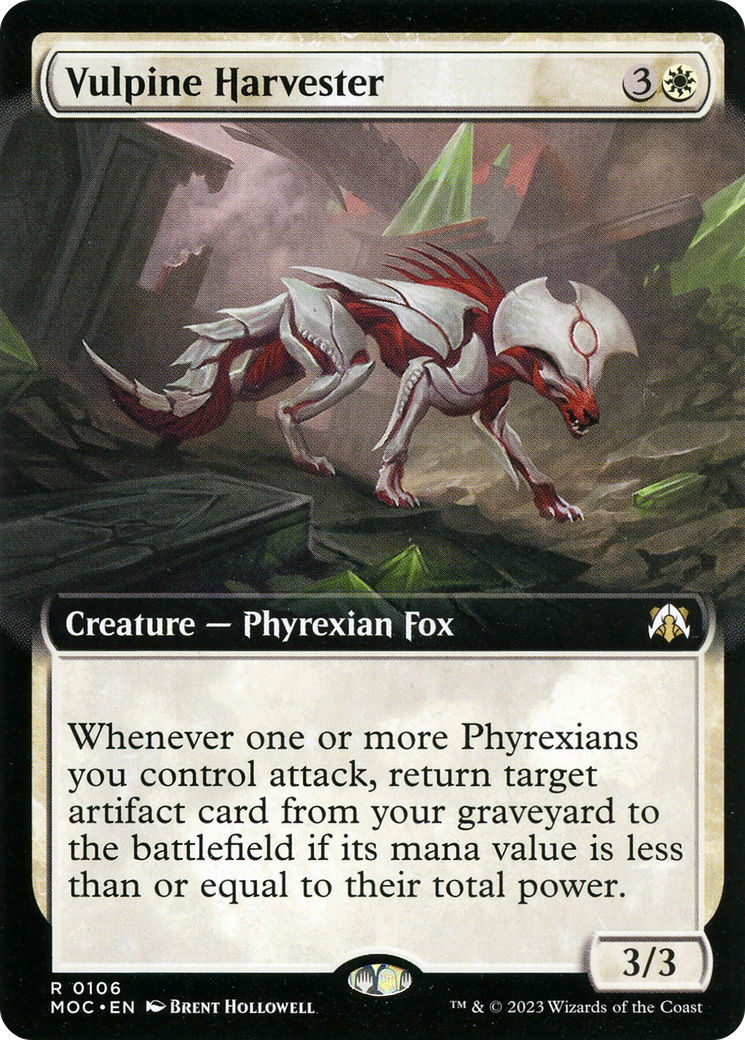 Vulpine Harvester (106) [March of the Machine Commander] : (Extended Art) Foil