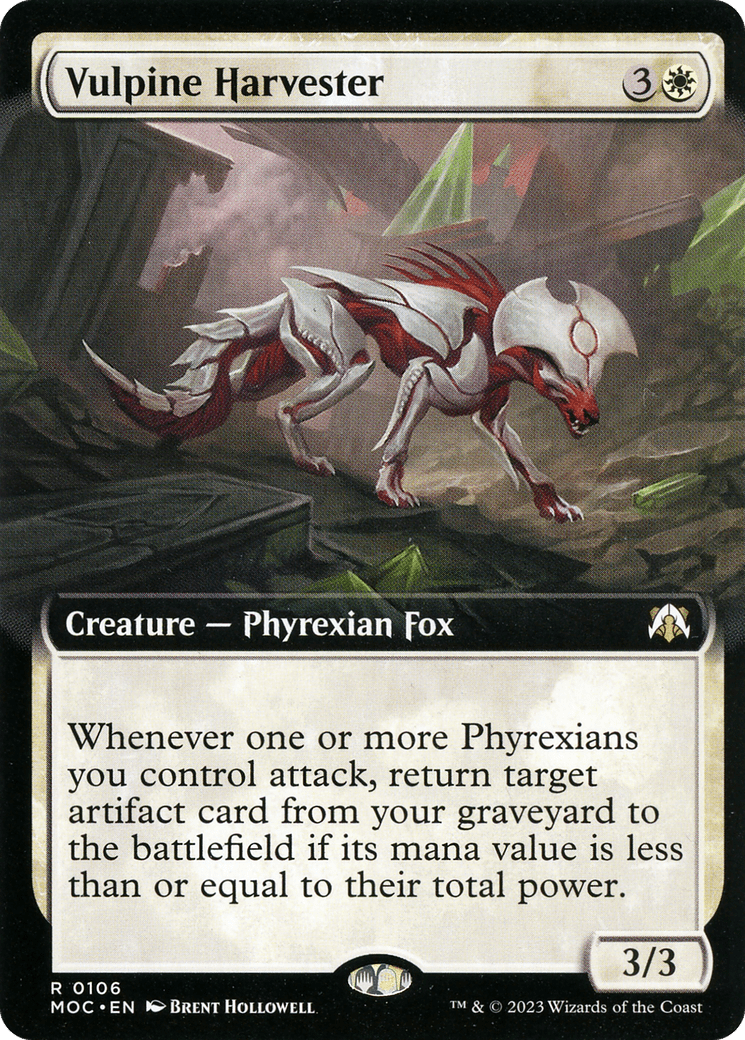 Vulpine Harvester (106) [March of the Machine Commander] : (Extended Art) Foil