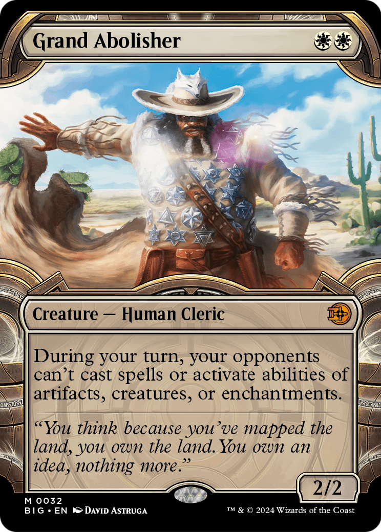Grand Abolisher (Showcase) [Outlaws of Thunder Junction: The Big Score] Foil
