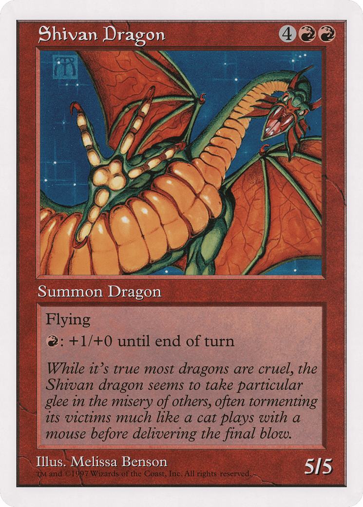 Shivan Dragon (O90P-005) - Oversized 90's Promos