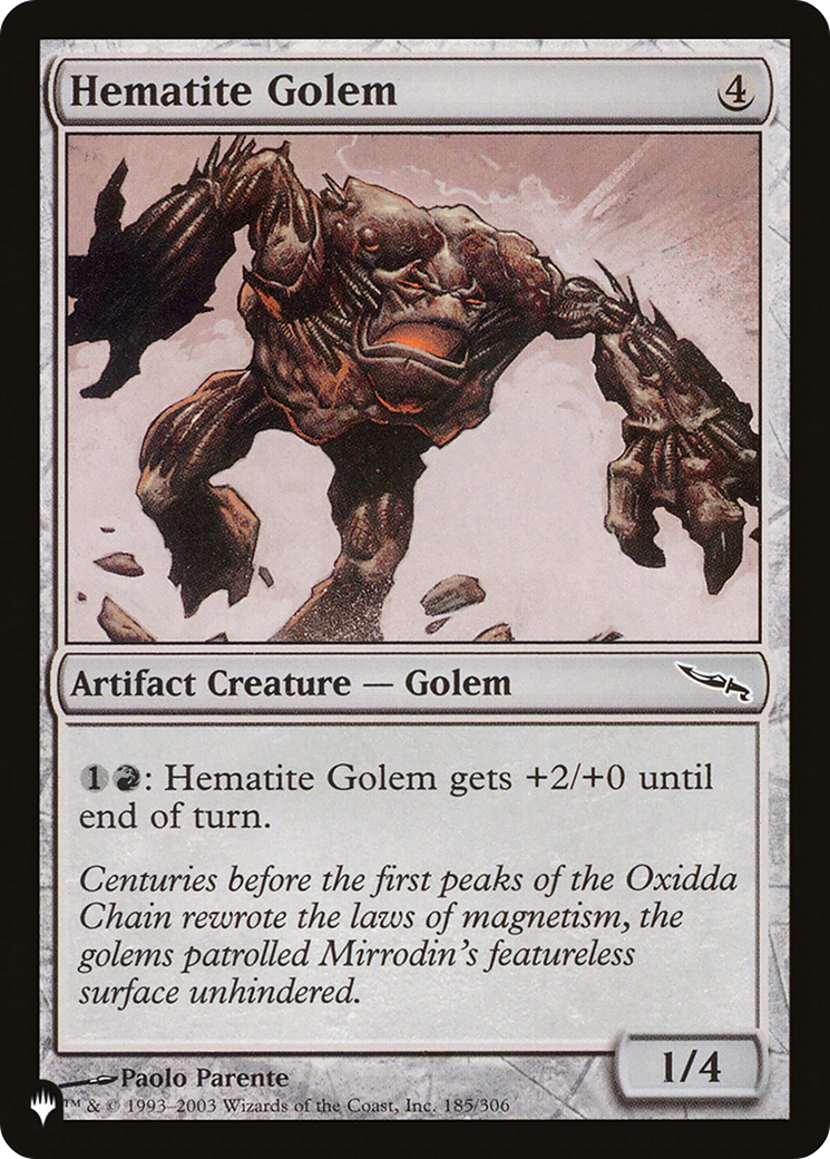 Hematite Golem |  (MRD-185) [The List]