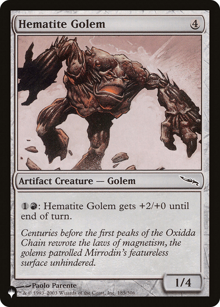 Hematite Golem |  (MRD-185) [The List]