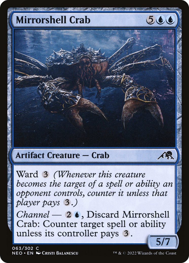 Mirrorshell Crab [Kamigawa: Neon Dynasty] Foil