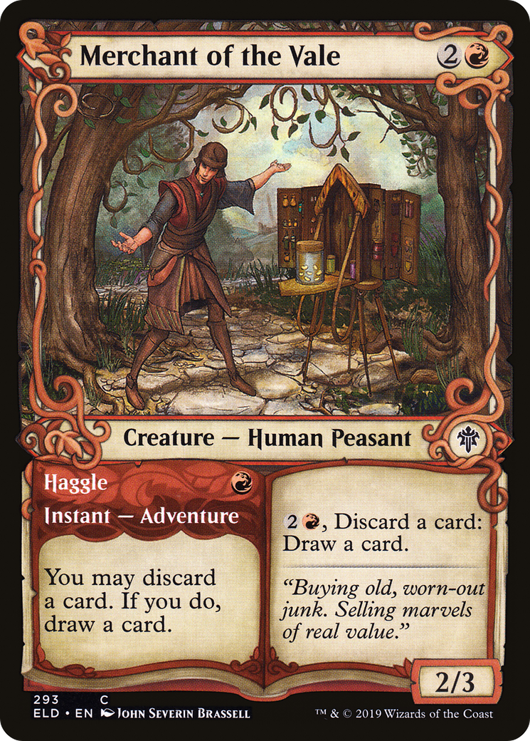 Merchant of the Vale // Haggle (Showcase) [Throne of Eldraine] Foil