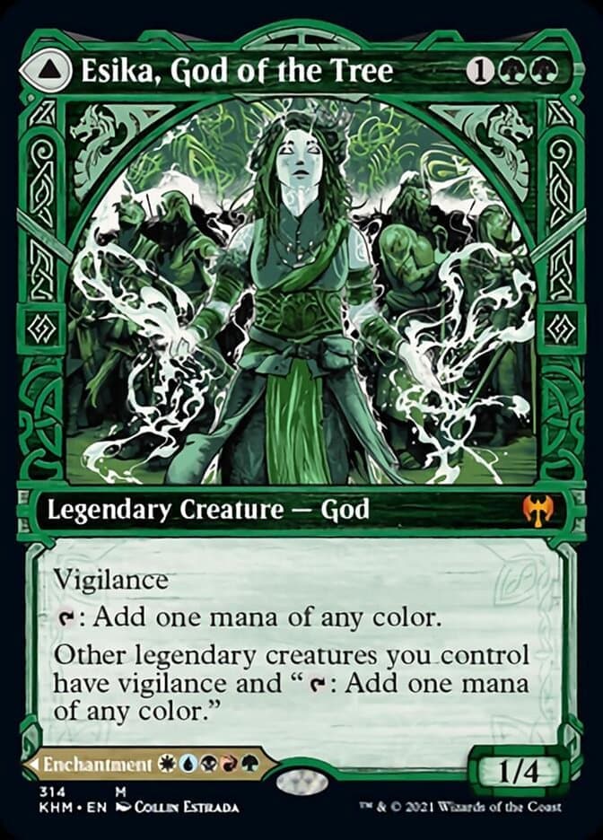 Esika, God of the Tree // The Prismatic Bridge (Showcase) [Kaldheim] Foil